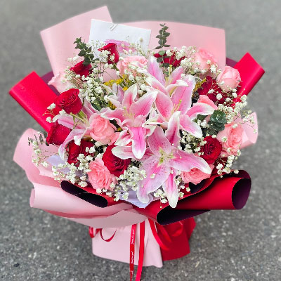嘉兴22朵玫瑰混搭百合，共舞人生
